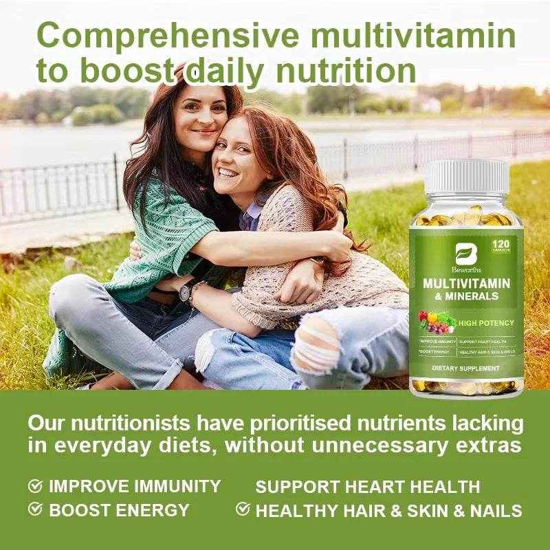 BEWORTHS Complex Vitamin Mineral Capsules Support Immune Health and Metabolic Health Comprehensive Health Support for Adults