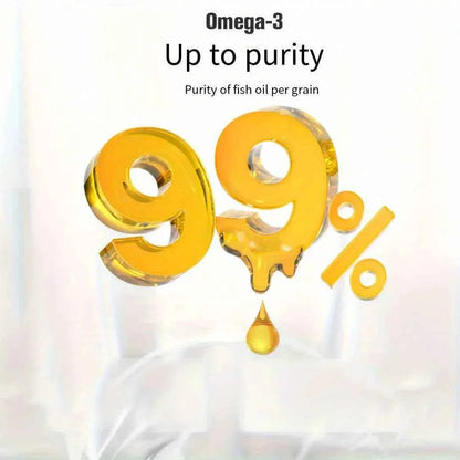 60 Capsules Amazing Omega 3 Fish Oil for Dogs and Cats - Omega 3 for Dogs and Cats Shedding and Skin Health For Dog Dry Skin