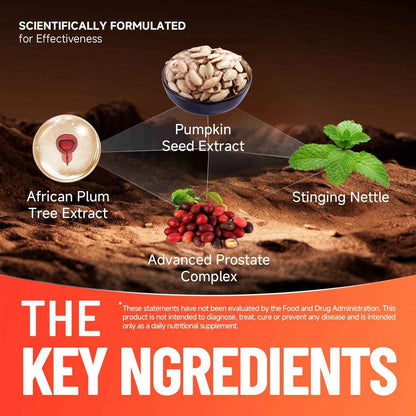 Quit mood - Advanced Prostate Support | Stinging Nettle, Pumpkin Seed Oil &amp; African Plum Extract | 60 Caps - Men’s Health Focus