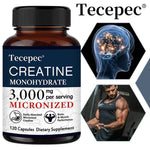 Creatine Monohydrate 3000 Mg Capsules, Supports Pre-Workout and Healthy Muscles, Focus & Memory, Easy To Absorb
