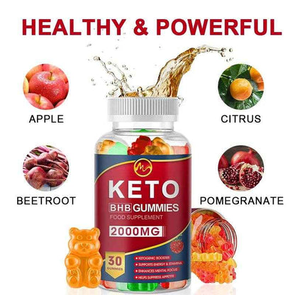 3-Pack Advanced Weight Loss Keto Gummies Ketone Fat Burner Weight Loss Detox Cleanse Immune System Dietary Supplement