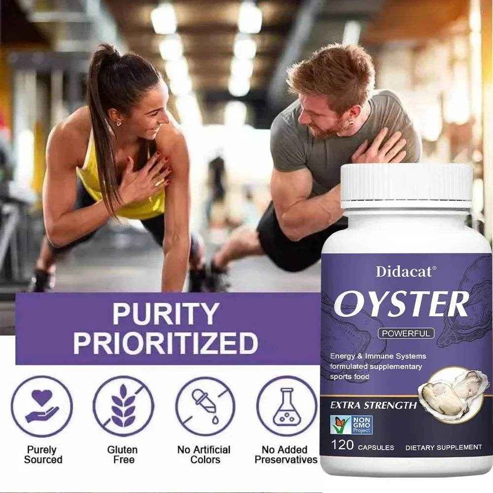 Oyster Supplement - Natural Vitamins, Minerals &amp; Nutritional Supplement - Energy &amp; Immune System, Physical Endurance