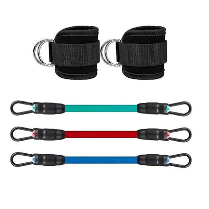 Adjustable Resistance Leg Puller Belt with Foot Loop &amp; Edge Protection – Elastic Strap for Leg Strength Training