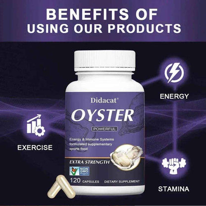 Oyster Supplement - Natural Vitamins, Minerals &amp; Nutritional Supplement - Energy &amp; Immune System, Physical Endurance