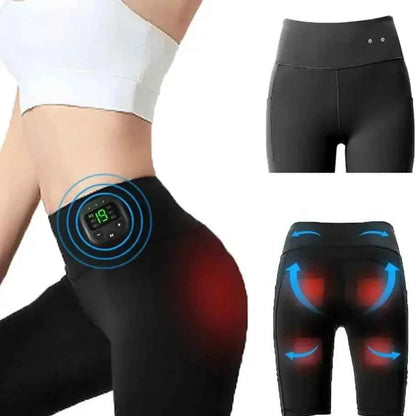 FitSculpt EMS™ High-Waist Yoga Shorts – Muscle Stimulator Butt Lifter with 8 Modes &amp; 19 Intensity Levels
