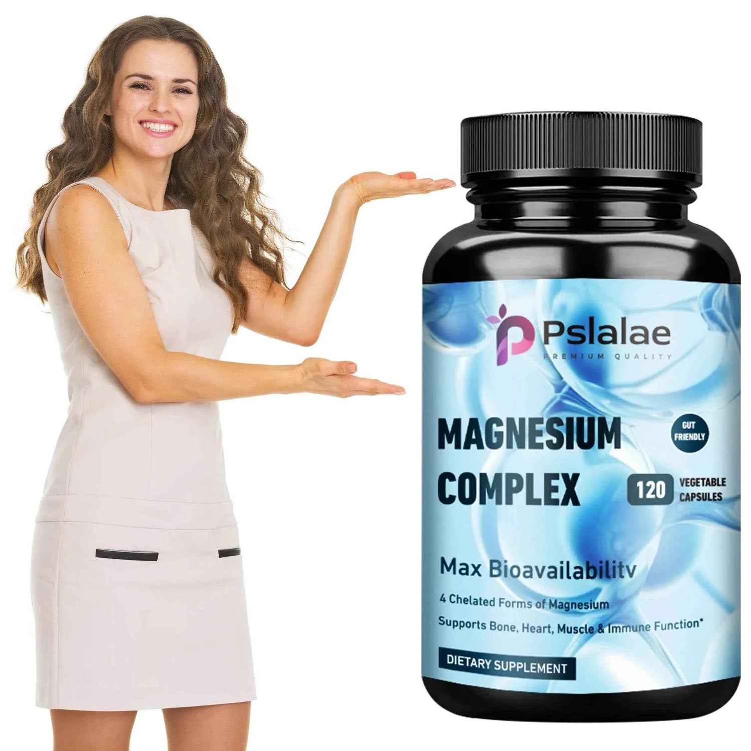 Magnesium Complex - Supports Deep Sleep, Promotes Muscle Growth, Bone, Brain, Heart Health - 120 Capsules