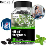 Oregano Oil, Vegan Liquid Capsules - Immune and Gut Support Supplement for Digestive Health