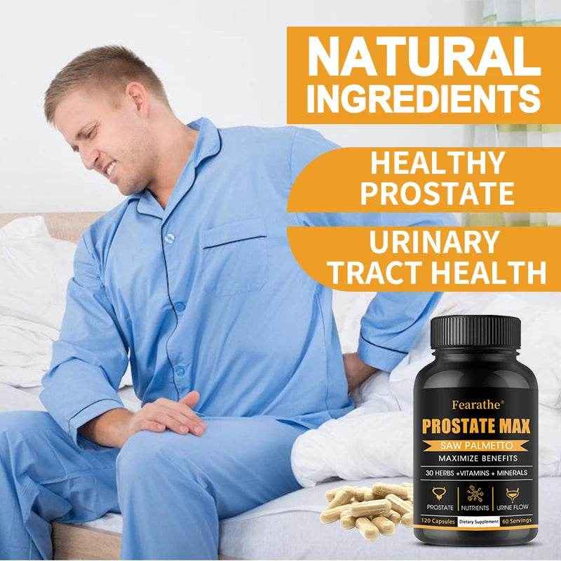 Fearathe Saw Palmetto Prostate Supplement - Promotes Prostate Health, Urinary Health and Hair Growth
