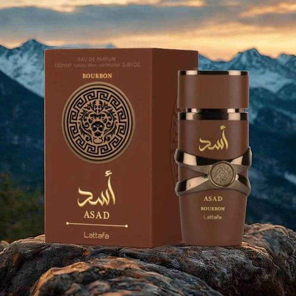 Lattafa Asad Bourbon Eau De Parfum Spray 3.4 oz (100ml) Unisex New in Box Sealed Original