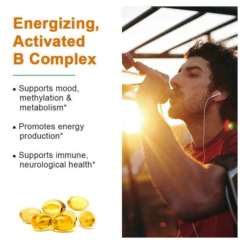 Vitamin B Complex Supplement, Supports Energy, Immune Health, Antioxidant Supplement