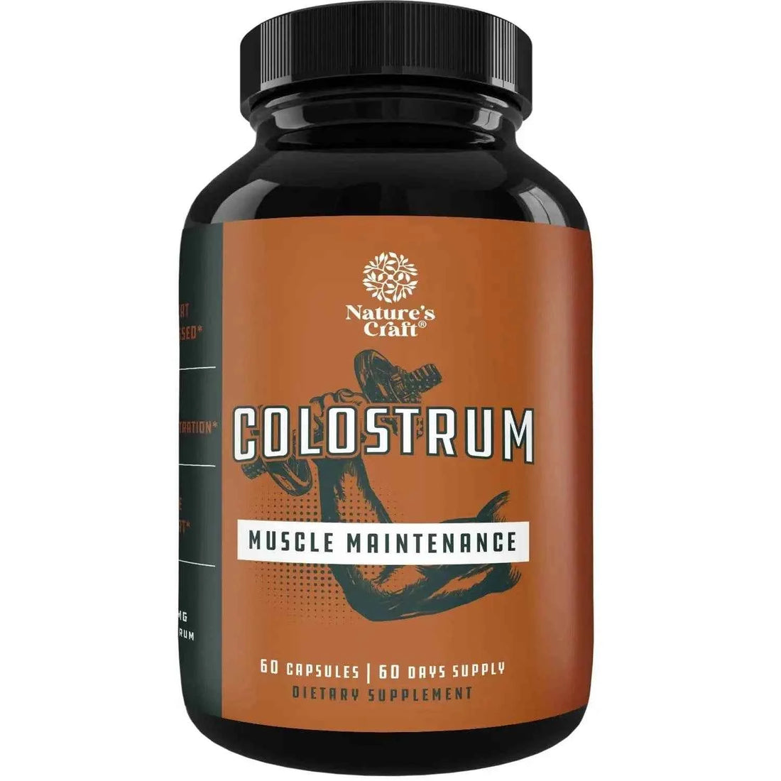 Colostrum, 30% IgG 500 mg - Muscle Support, Gut Health, Joint Immunity, Bone Strength &amp; Brain Support, 60 Capsules