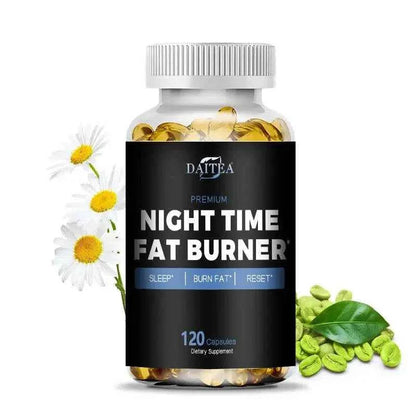 Nighttime Fat Burner Supplement - Supports Cardiovascular and Digestive Health, Benefits Sleep Quality, Weight Management