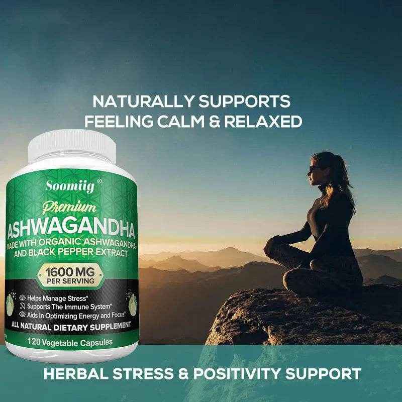 Organic Ashwagandha Veggie Capsules Purely organic energy support, stress relief, and enhanced sleep.