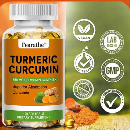 Organic Turmeric Capsules - Phytosome Supplement to Support Joint, Brain and Heart Health