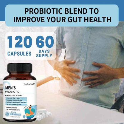 Probiotics, Supports Gut Health, Supports Relief of Constipation and Diarrhea, Supports Immune System, 120 Capsules, Women/Men