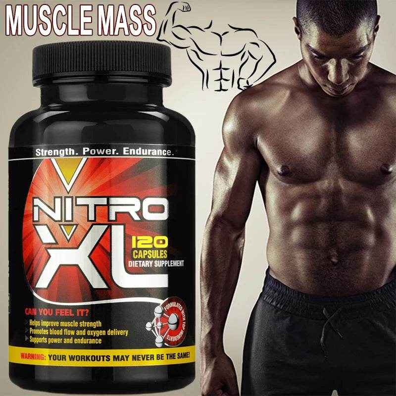 Nitro XL - Premium Nitrogen Booster for Boosting Endurance and Muscle Growth, 120 Capsules