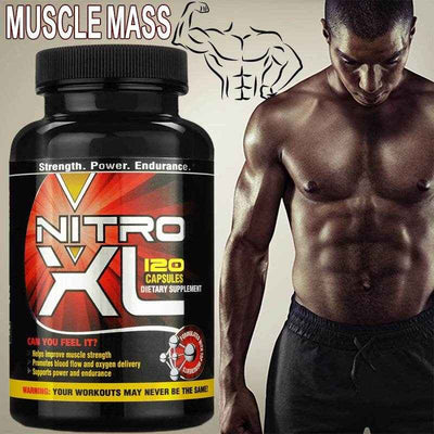 Nitro XL - Premium Nitrogen Booster for Boosting Endurance and Muscle Growth, 120 Capsules