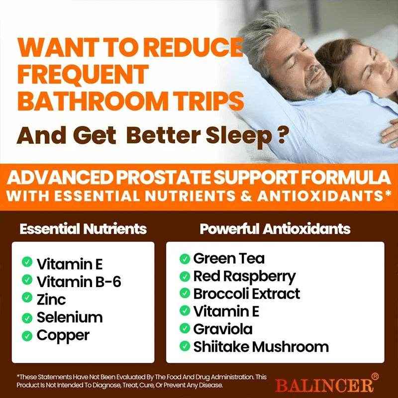 Saw Palmetto Prostate Support Supplement for Urinary Tract Health Hair Growth - Natural Health Food Vitamins &amp; Supplements