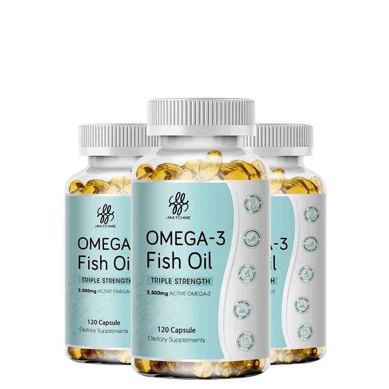 3600mg Triple Strength Omega 3  Fish Oil Supplement Rich EPA &amp; DHA, Omega 3 Supplements for Heart, Brain &amp; Immune Support