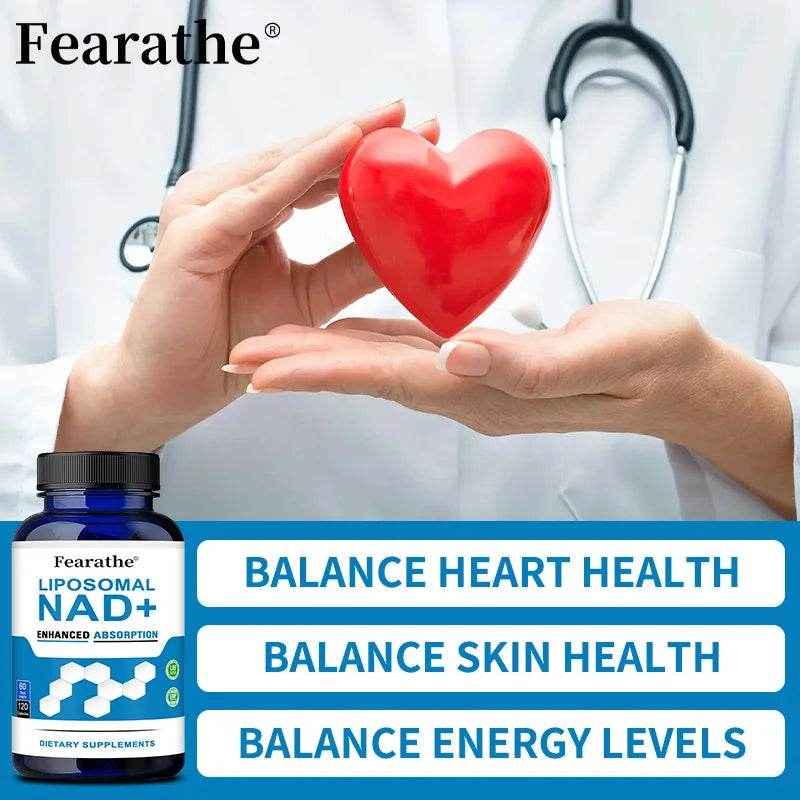 VIVALIFER Liposomal NAD+ Supplement for Super Absorption, Anti-Aging, Energy and DNA Repair, Brain Function