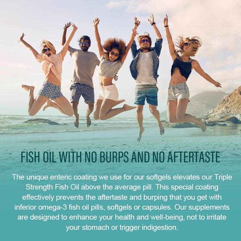 3600mg Triple Strength Omega 3  Fish Oil Supplement Rich EPA &amp; DHA, Omega 3 Supplements for Heart, Brain &amp; Immune Support