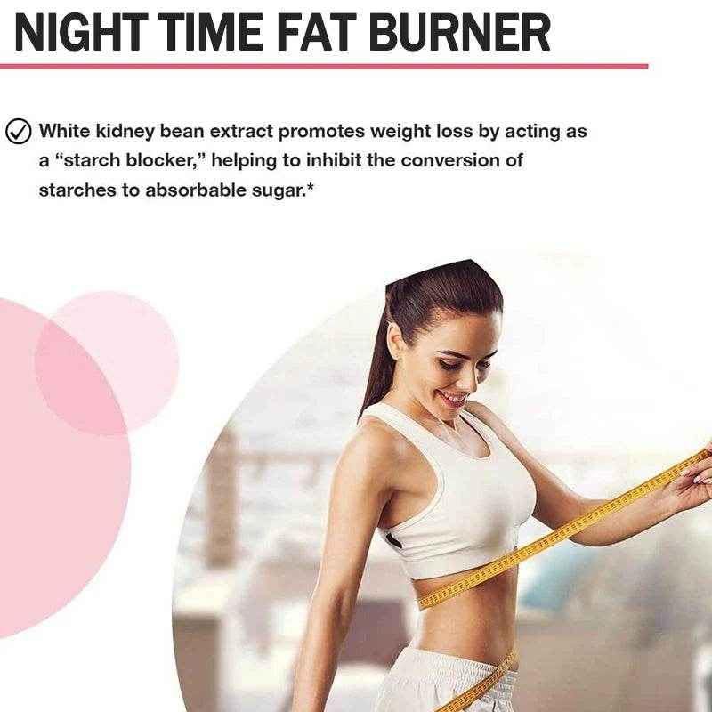 Nighttime Fat Burner - Fat burning booster, helps metabolic cleansing, suppresses and controls appetite during sleep