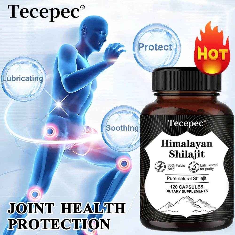 Natural Himalayan Shilajit Capsules - Rich in 85+ Trace Minerals, Good for Brain, Energy, Muscles, Joint Support, Heart Health