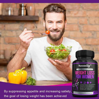 Thermogenic Fat Burner - Natural Appetite Suppressant, Metabolism Booster, Weight Management, Immunity, Metabolism, 120 Capsules