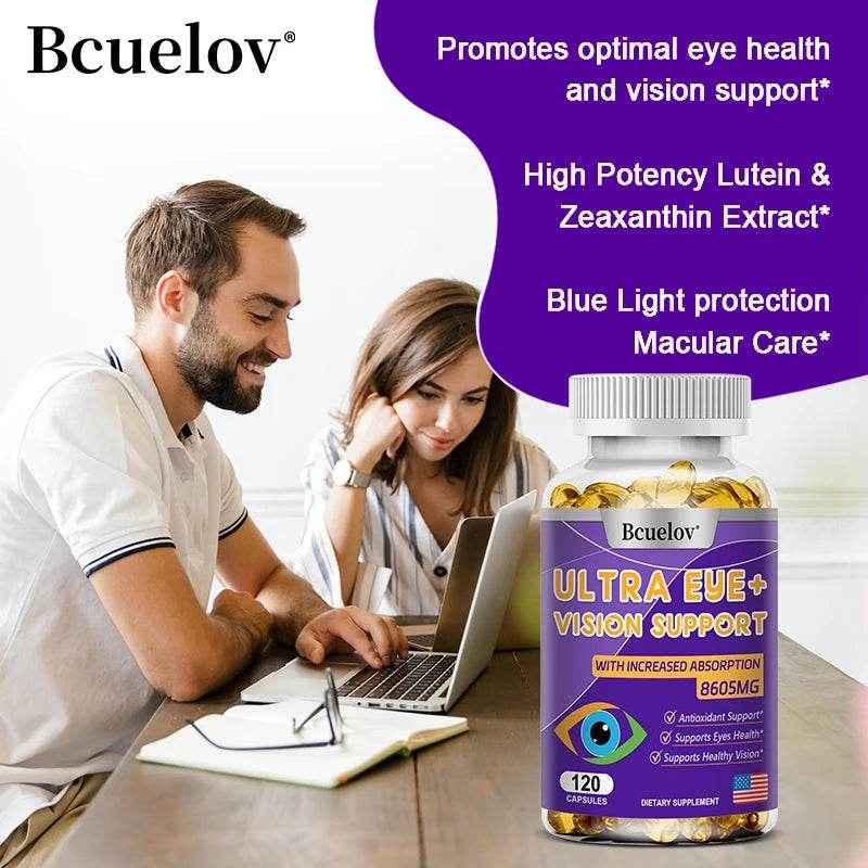 Advanced Eye Vitamin Supplement for Macular Health &amp; Dry Eyes - Improve Eye Fatigue, Stress &amp; Night Vision, Adults Men Women