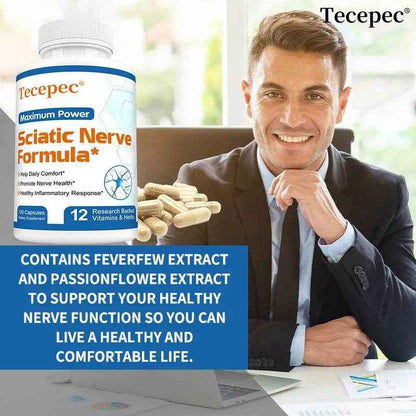 Tecepec Sciatic Nerve Formula - Vitamin B Complex, Promotes Nerve, Muscle and Endurance Health, Anti-inflammatory