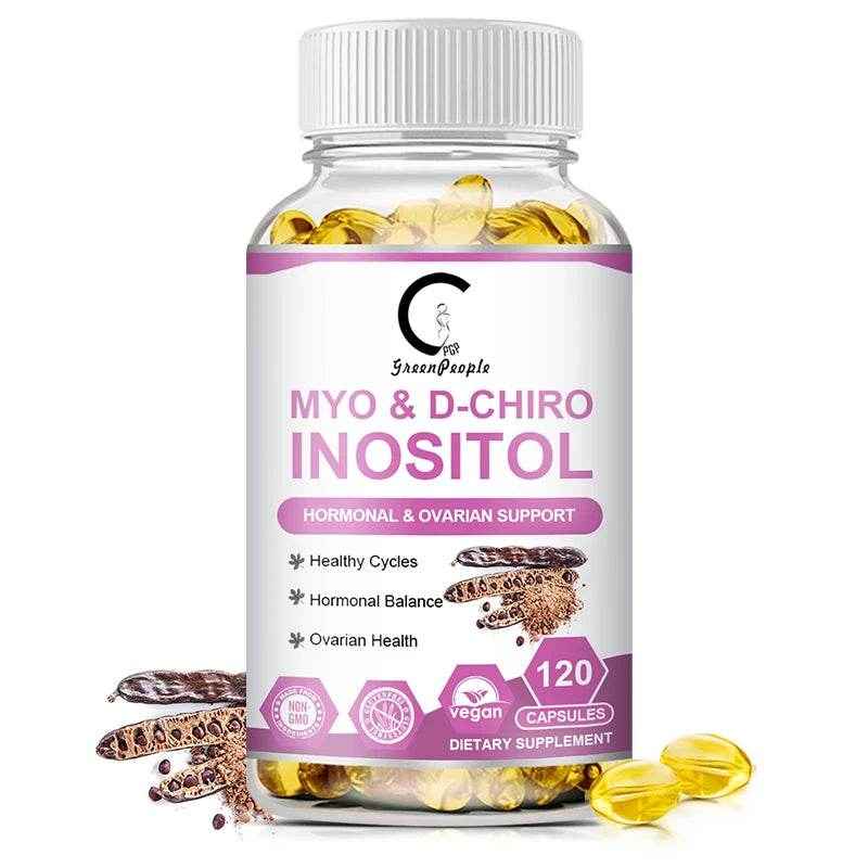 Myo Inositol and D-Chiro Inositol Supplement with Folic Acid Supports Fat Metabolism Healthy Ovarian &amp; Liver Function