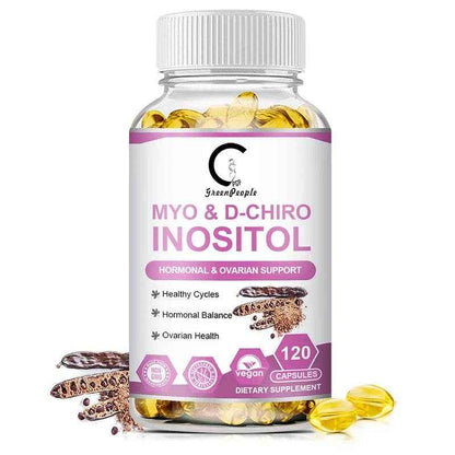 Myo Inositol and D-Chiro Inositol Supplement with Folic Acid Supports Fat Metabolism Healthy Ovarian &amp; Liver Function