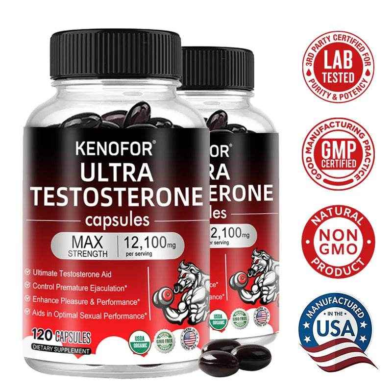Male Strength Supplement - 12100mg Per Serving, Supports Energy, Endurance and Strength, Relieves Fatigue, Increases Muscle Mass