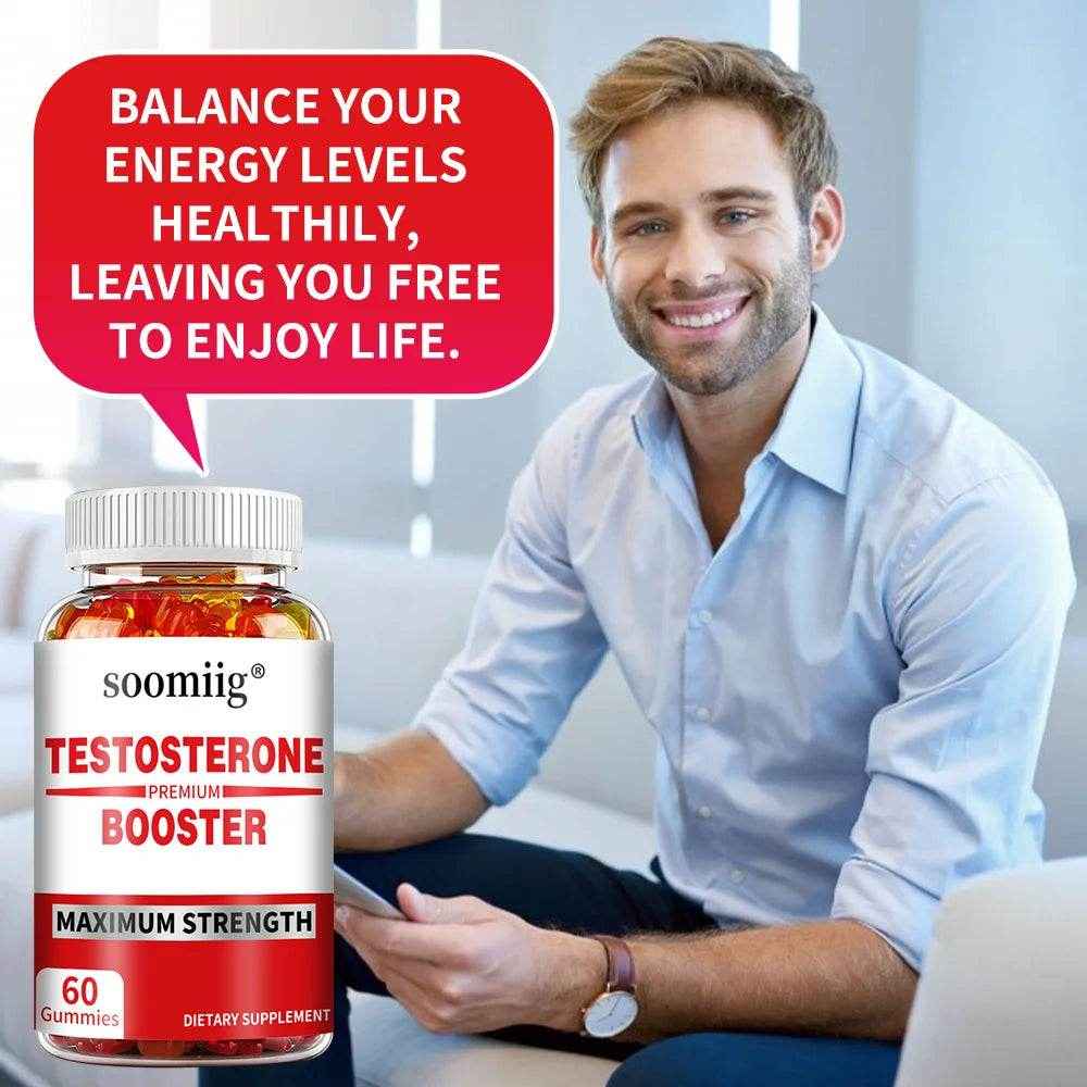 Natural Energy Gummies for Men - Contains Maca Root and Ashwagandha Extracts To Support Energy and Endurance