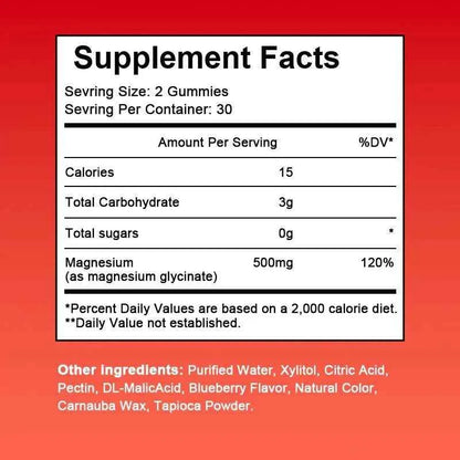 Magnesium Glycinate Gummies - Sugar Free Magnesium Potassium Supplement for Calm Support &amp; Sleep for Adults