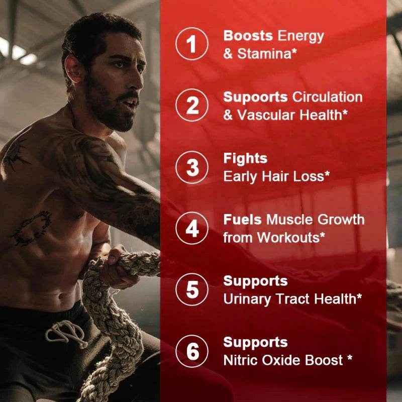 Saw Palmetto Berry PhytoSupplement - Combined with Turmeric, Tribulus, Maca, Green Tea and More - Prostate Support, 120 Capsules