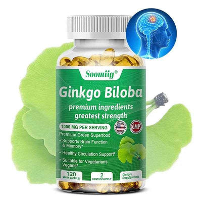 Premium Ginkgo Extract Supplement with B Vitamins for Brain Function, Memory, Circulation, Antioxidant, Health