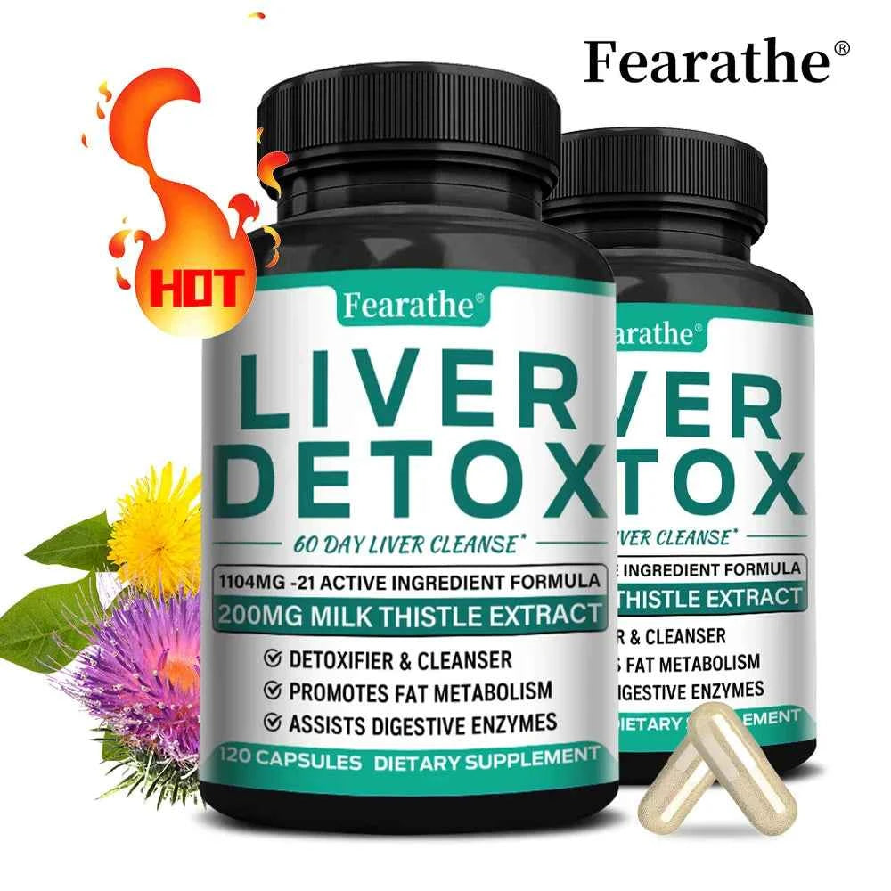 Liver Detox Supplement - 1104 Mg Per Serving - Detox, Cleanse, Digestive Enzymes, Good for Immunity, Digestion, Fat Metabolism