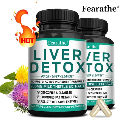 Liver Detox Supplement - 1104 Mg Per Serving - Detox, Cleanse, Digestive Enzymes, Good for Immunity, Digestion, Fat Metabolism