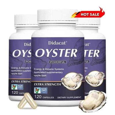 Oyster Supplement - Natural Vitamins, Minerals & Nutritional Supplement - Energy & Immune System, Physical Endurance