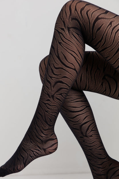Fantasy Tights Conte Sahara - Animalistic Lace Interlacing