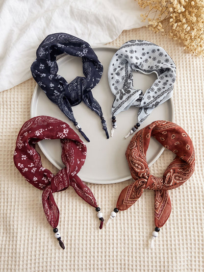 Bohemian Floral Multi-Functional Silk Scarf