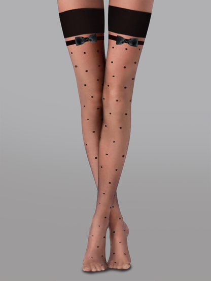 Polka Dot Bow Stockings - accessories