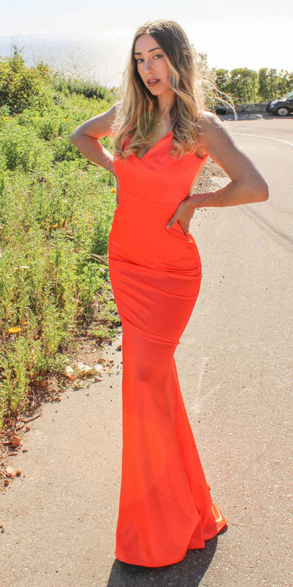 Astee SE016 Long Fitted Semi Formal Gown by Cinderella Divine by DiscountDressShop