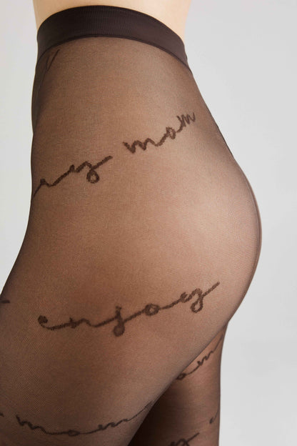 Fantasy Tights Conte Sentiment - Diagonal Inscriptions