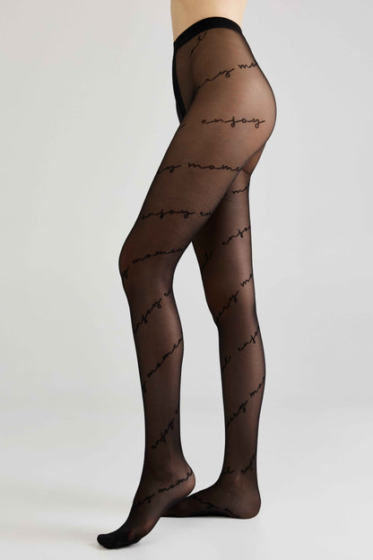 Fantasy Tights Conte Sentiment - Diagonal Inscriptions