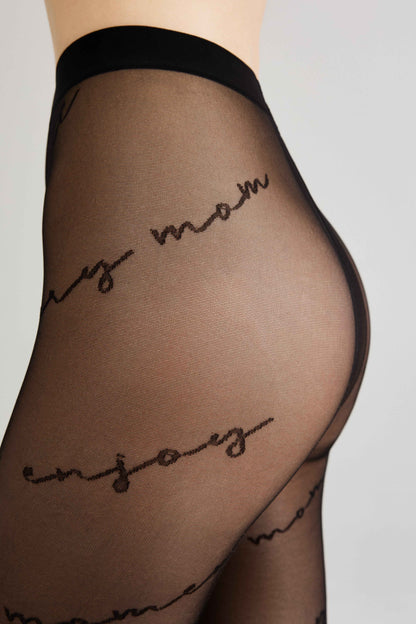 Fantasy Tights Conte Sentiment - Diagonal Inscriptions
