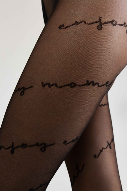 Fantasy Tights Conte Sentiment - Diagonal Inscriptions