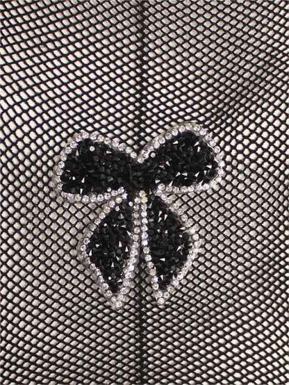 High Waist  Bowknot Fishnet  Pantyhose