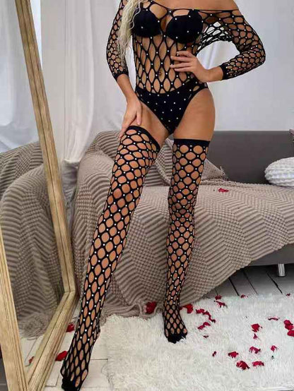 Thigh-High Fishnet Pantyhose